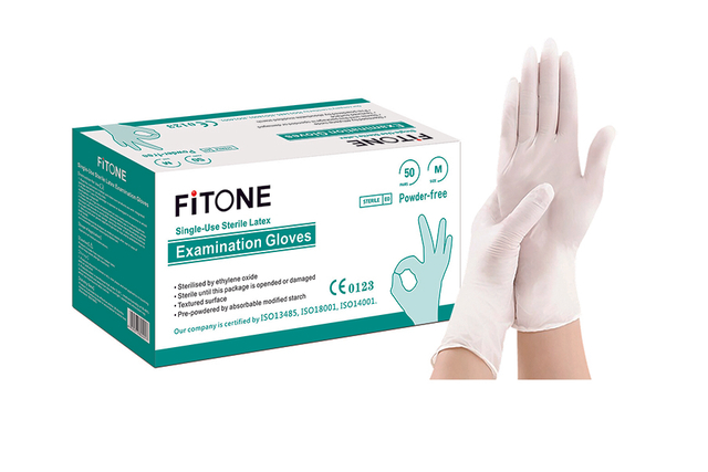 Single-Use Sterile Powder Free Latex Examination Gloves 