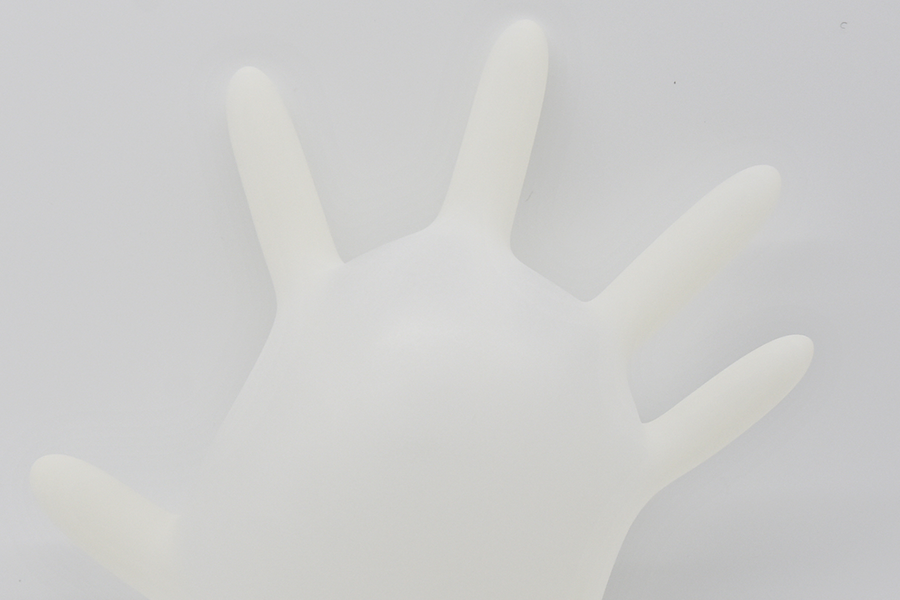 Single-Use Powdered White Latex Examination Glove