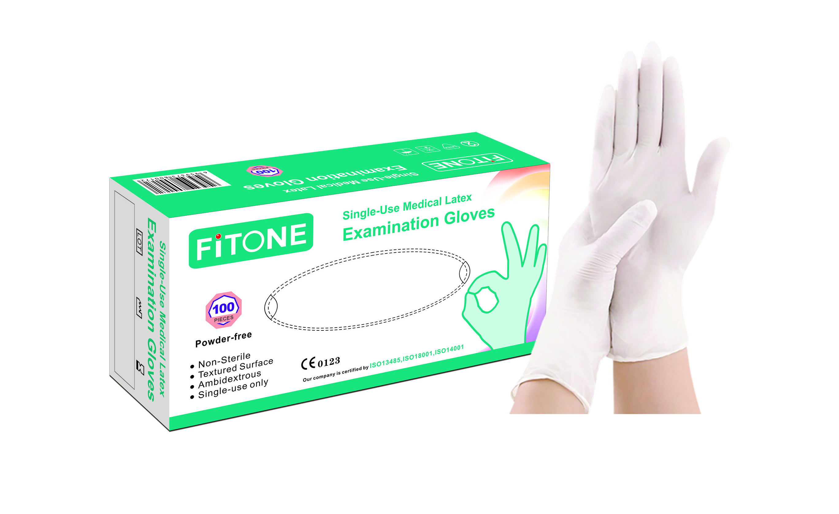 Light Dustproof Latex Examination Glove